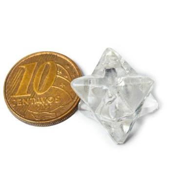Imagem de Merkabah Cristal Pedra Natural Boa Transparência Sem Furo - Cristaisde