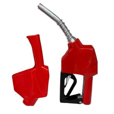 Imagem de FoalEvooluy Tampa do bocal de combustível de 9,5 cm, isolador manual verde e vermelho, tampa de bomba de gás de plástico de borracha, tampa do punho do bocal da bomba de gás (vermelha)