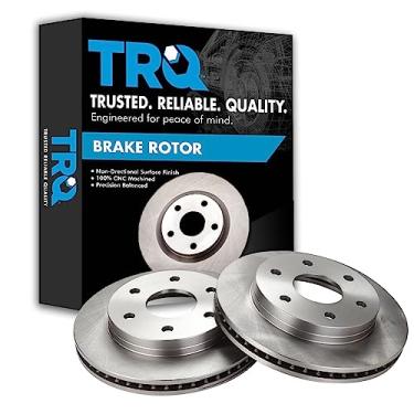 Imagem de TRQ Conjunto de par de rotores de freio a disco dianteiro para Astro/Avalanche 1500 / Escalade/Express Van/Safari/Savana Van/Sierra 1500 / Silverado 1500 / Suburban 1500 / Tahoe/Yukon/Yukon XL 1500