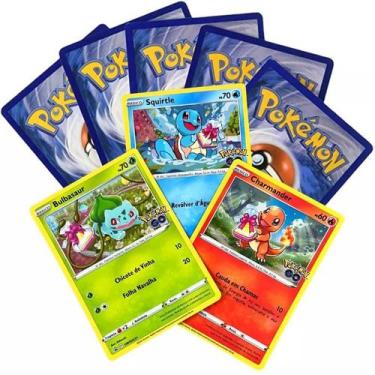 Imagem de Pack de 100 Cartas Pokemon Original Sem Repetições Com 05 Brilhantes G