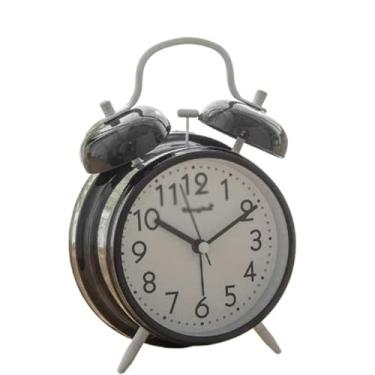 Imagem de Despertador redondo para quarto, operado por bateria, adequado para quarto, sala de estar, sala de estudo, dormitório escolar, despertador analógico, fácil de configurar, despertador analógico
