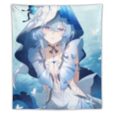 Imagem de LIEGBMEU Tapeçaria sexy de anime menina 127 x 152 cm arte de colcha de parede decoração de tapeçaria caprichosa AF146