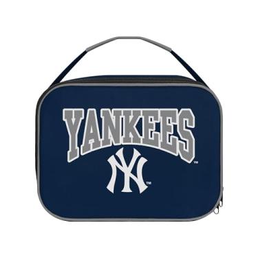 Imagem de FOCO MLB Unissex-Adulto Oficialmente Licenciado Wordmark Team Color Big Logo Baseball Zip Closure 7L Lunch Bag - New York Yankees