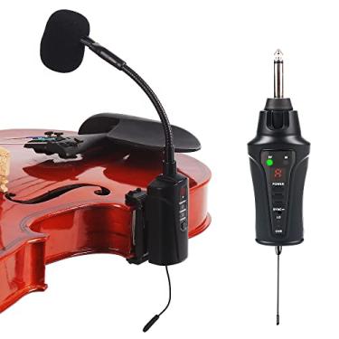 Imagem de MAMKOES VT-5 Microfone de violino sem fio UHF Gooseneck Pick Up Instrumento Clip-on Mic Receptor e Sistema Transmissor para Violino
