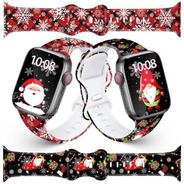Imagem de Pulseira de relógio mylooverleo Christmas Silicone Apple Watch 38-49 m