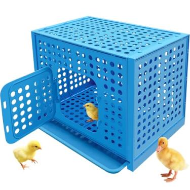 Imagem de La La Pet Caixa de transporte de aves com 2 portas laterais, caixa portátil de criação de frutos do mar, caixa removível e empilhável, gaiola multifuncional para coelhos, porquinhos-da-índia