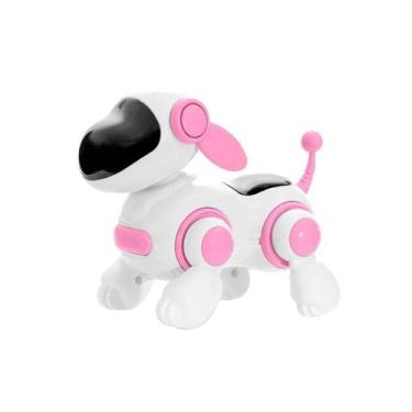 Imagem de Brinquedo Cachorro Filhotinho Robô Face Digital Dança Som E Luz Sensor