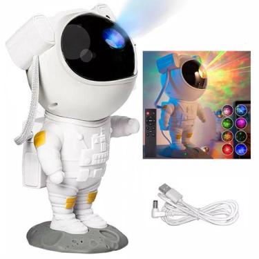 Imagem de Projetor Led Astronauta Galaxia Estrela Espaço Decoraçao Quarto Casa S