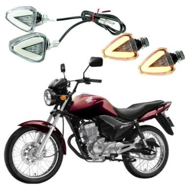 Imagem de KIT 4 Setas Esportiva Pisca de Led Modelo P07 para Moto Honda CG 150 F
