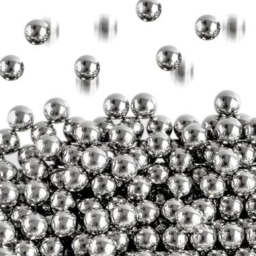 Imagem de 1100 peças de pérolas prateadas de 8 mm para armários de cômoda, pérolas abdominais polidas sem furos para enchimento de vasos, dispersão de mesa, festas de aniversário, Natal, banheiros, decoração de