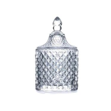 Imagem de Kit 3 Bombonieres de Vidro Cristal 10X6cm para Decoração e Velas - Emb
