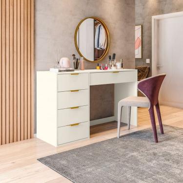 Imagem de Penteadeira com Porta Objetos e 5 Gavetas Vita Yescasa Off White