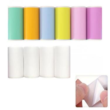 Imagem de Rolos de papel adesivo 57x25mm para impressoras térmicas (10 rolos) - 