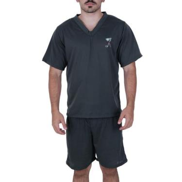 Imagem de Pijama Masculino Manga e Short Curto Verão DAVI- c9 - Bella da Serra M