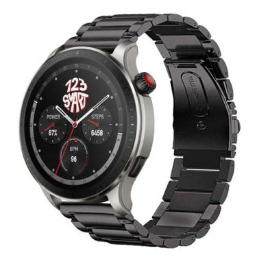 Imagem de Pulseira de Aço Inoxidável Compativel com GTR 4 A2166 / GTR3 A1971 / G