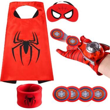 Imagem de Brinquedo de super-herói para meninos de 4 a 10 anos Conjunto de capa 