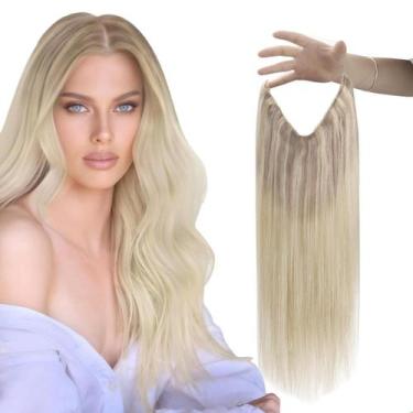 Imagem de Extensões de cabelo de arame Sunny Real Human Hair 50-55 cm Ash Blonde