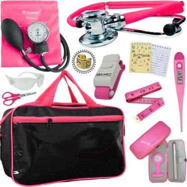 Imagem de Kit Enfermagem Top Cores Premium Completo Estagio - Love Saude, ROSA I