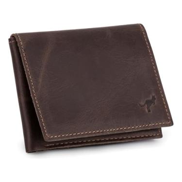 Imagem de Carteira Couro Legítimo Porta Cnh/cartões/cédulas com plástico(Marrón Oscuro)