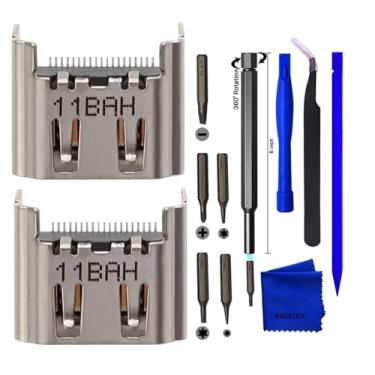 Imagem de PAOBTEIY 2pcs HDMI Port Replacement for Playstation 4 With 10-in-1 Kits, HDMI Display Socket Connector Jack for Sony PS4.