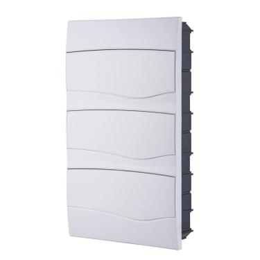 Imagem de Quadro De Distribuição De Embutir 36 Din Ou 24 Nema Tramontina Com Porta Branca Tramontina