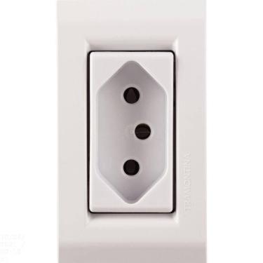 Imagem de Conjunto Para Móvel 1 Tomada 2p+t 20 A Tramontina Liz Branca Tramontina