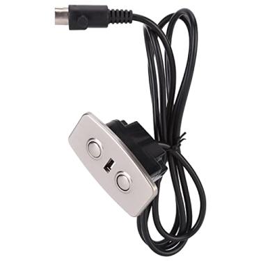 Imagem de Substituição Remota Reclinável Com USB, Controlador de Elevador de Cadeira Quadrado de 2 Botões, Interruptor Reclinável Elétrico, Material ABS, Carregamento USB Duplo, Com Luz de