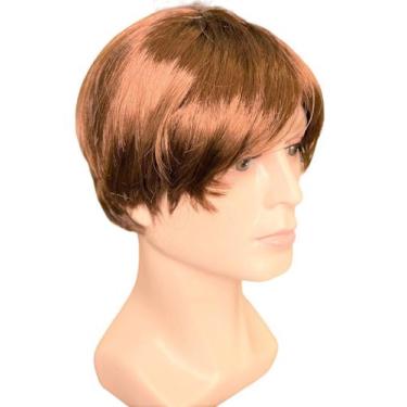 Imagem de Peruca acessório Castanha Curta Sintética feminina/masculina - IndiaCh