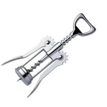 Imagem de Abridor de Vinho Saca Rolhas Profissional em Aço Inox