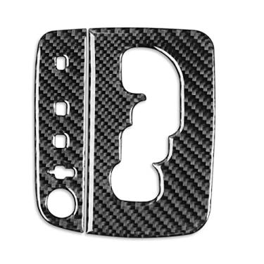 Imagem de UOADA 2 peças Caixa de mudança de marchas painel moldura capa guarnição real fibra de carbono engrenagem vr controlador central console transmissão interior do carro compatível com B Class W245 2005