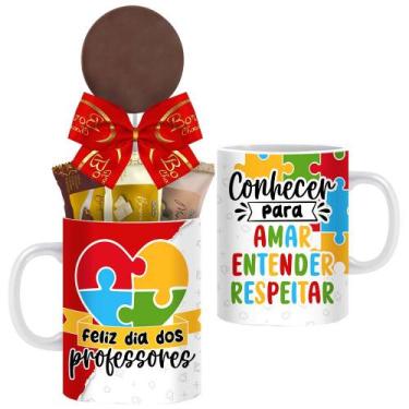 Imagem de Caneca Dia dos Professores com Chocolates Modelo 4 Borússia Chocolates