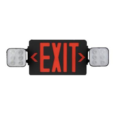 Imagem de Ciata Sinais de saída de LED com luzes de emergência para negócios, segurança industrial, placa de saída comercial, reserva operada por bateria de 90 minutos, suporte de teto ou parede, placa de saída