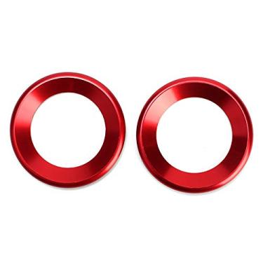 Imagem de Alto-falante Círculo Guarnição áudio Alto-falante Anel Decorativo para 10th Vermelho Liga de Alumínio de