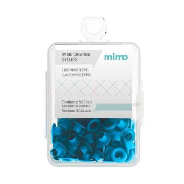 Imagem de Ilhós Mimo Creating Redondo Azul Claro 4,5mm 50 Unidades