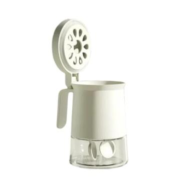Imagem de Açucareiro de Vidro com Tampa e Colher, 350 ml, Design Moderno, para Açúcar e Temperos (Branco)