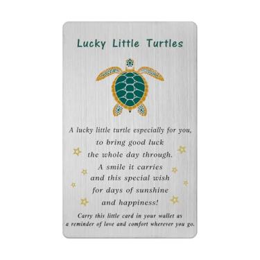 Imagem de Viayen Cartão Lucky Little Turtle com Story New Wallet Insert Card Gift Token