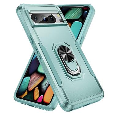 Imagem de SORAKA Capa para Google Pixel 8 Pro com anel de apoio para os pés Capa rígida de PC Capa de TPU macio para amortecedores Capa Google Pixel 8 Pro Capa robusta