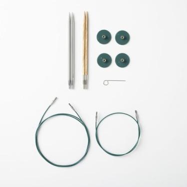 Imagem de Knit Picks Experimente O Conjunto de Agulhas de Tricô Intercambiáveis de Madeira e Aço Inoxidável - Eua 6 e 7 (Sunstruck e Reflections Aço Inoxidável)