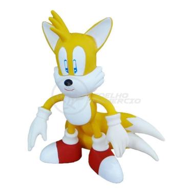 Imagem de Boneco Tails Articulado Grande Super Size 23cm Sonic World