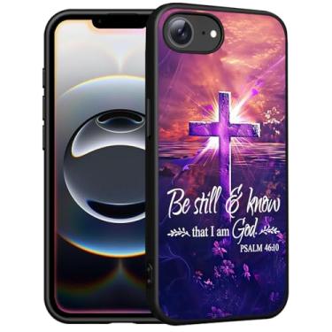 Imagem de FQTBCEARI Capa para iPhone 16e, capa de silicone fina com [forro de microfibra macio antiarranhões] Capa protetora à prova de choque para iPhone 16e (6,1 polegadas 2025), versículos bíblicos com