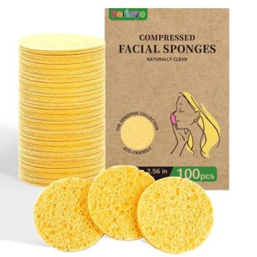 Imagem de Esponjas faciais com 100 unidades de celulose natural comprimida - der