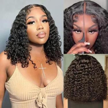 Imagem de Peruca Wear and Go sem cola ISEE Bob Water Wave Human Hair 25 cm