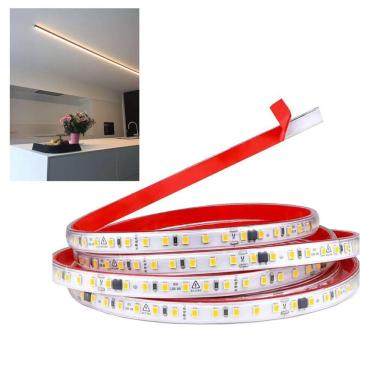 Imagem de Fita de Led SMD 4000K 127V 3 Metros Plug Conector Fita Dupla Face Perfil Gesso Sanca Teto Rebaixado