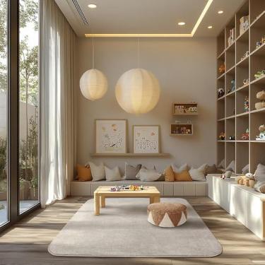 Imagem de Tapetes São Carlos – Tapete Relex N Orgânico Marfim | Formato Cantos com Fios Longos de 15mm | Lavável, Macio e Ideal p/Salas Sofisticadas | 1,5cm x 1,5m x 2m