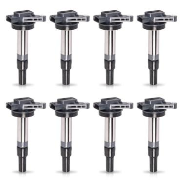 Imagem de Pacote de 8 bobinas de ignição ENA compatíveis com Jaguar 2003-2010 - S-Type Super V8 Vanden Plas XF XJ8 XJR XK XK8 XKR Range Rover LR3 4.2L 4.4L C1427 UF519