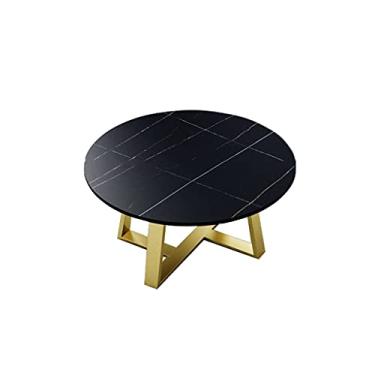 Imagem de Mesa de centro de design simples, mesa de café, mesa de metal, mesa de chá de ardósia, mesa de coquetel, usada para quarto, sala de estar, escritório, mesa de centro industrial, mesa lateral