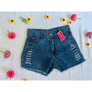 Imagem de Short Jeans Feminino Cintura Alta Modelos Variados - Alumale Jeans, 42