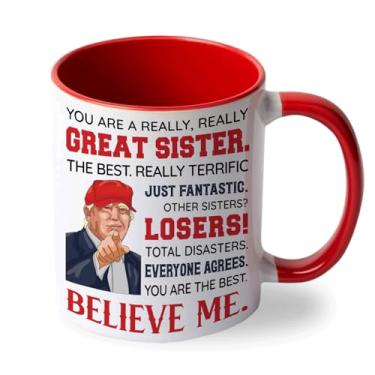 Imagem de Caneca Best Sister Ever, presentes engraçados de irmã irmão, presentes de aniversário de irmã, presentes de Natal, dia dos namorados, presentes de dia das mães para Soul Sister - caneca de cerâmica