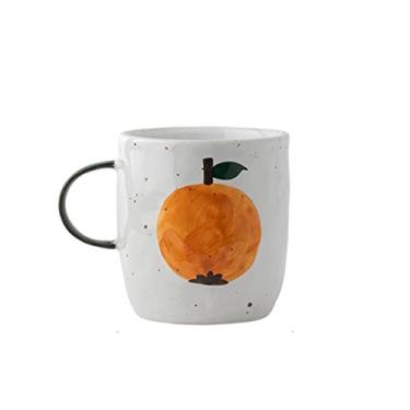 Imagem de Caneca de cerâmica feita à mão caneca iogurte aveia copo de leite café da manhã copo infantil aquecimento doméstico com alça caneca de café (cor: B)