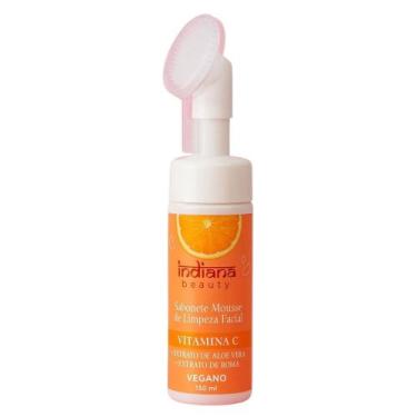 Imagem de Mousse Limpeza Facial Indiana Beauty Vitamina C Cuidado Espuma com Apl